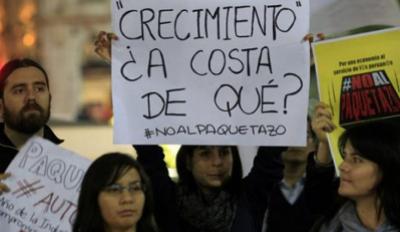 Photo courtesy of the Peruvian Workers Confederation (CGTP) Peru protest