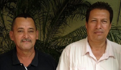 Trade unionists Tomás Membreño Pérez and Nelson Nuñez. Photo credit: Sisters of Mercy Trade unionists Tomás Membreño Pérez and Nelson Nuñez. Photo credit: Sisters of Mercy